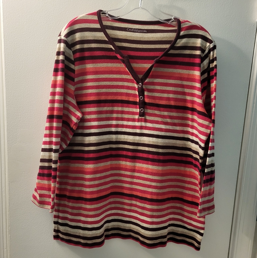 Croft and Barrows stripped shirt XL